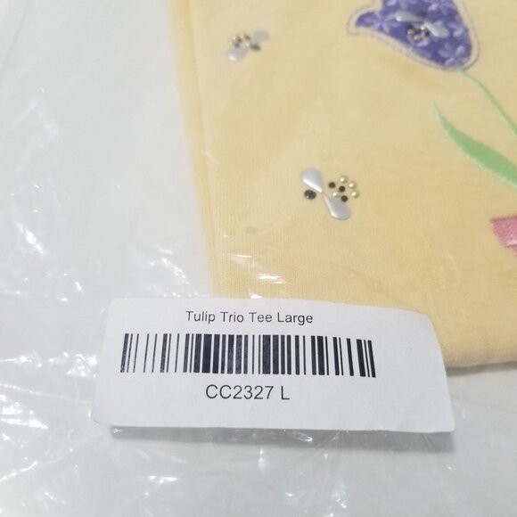 NEW COUNTRY STORE Tulip Trio Tee Size L‎ Color Yellow - Picture 4 of 6